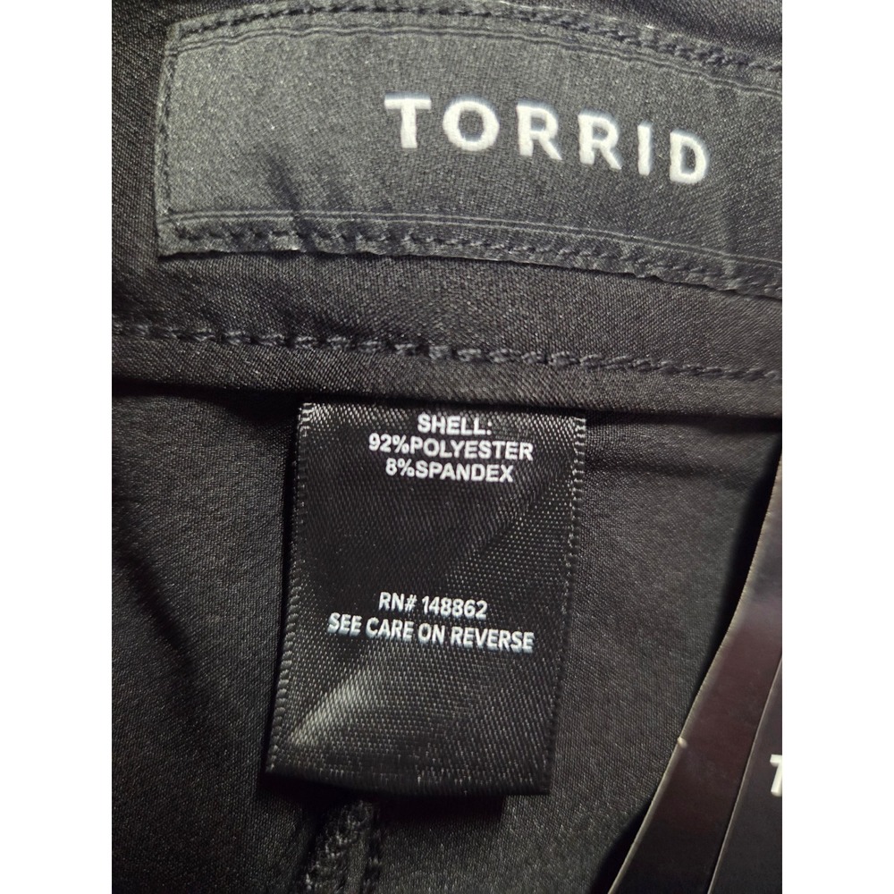 Torrid Studio Luxe Ponte Pant Deep Black‎ Straight Leg Trouser 26 Regular - Picture 6 of 8